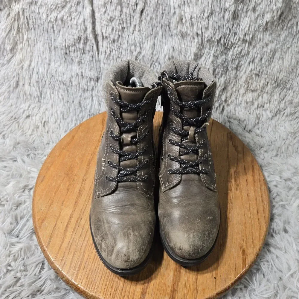 Taos Cutie Bohemian Outdoor Boots Ankle Boots Womens 7-7.5 EU 38 Gray Leather